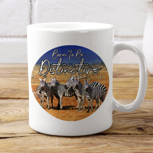 Caneca De Café "Nascer De Ser Distintivo" Arte Zebra