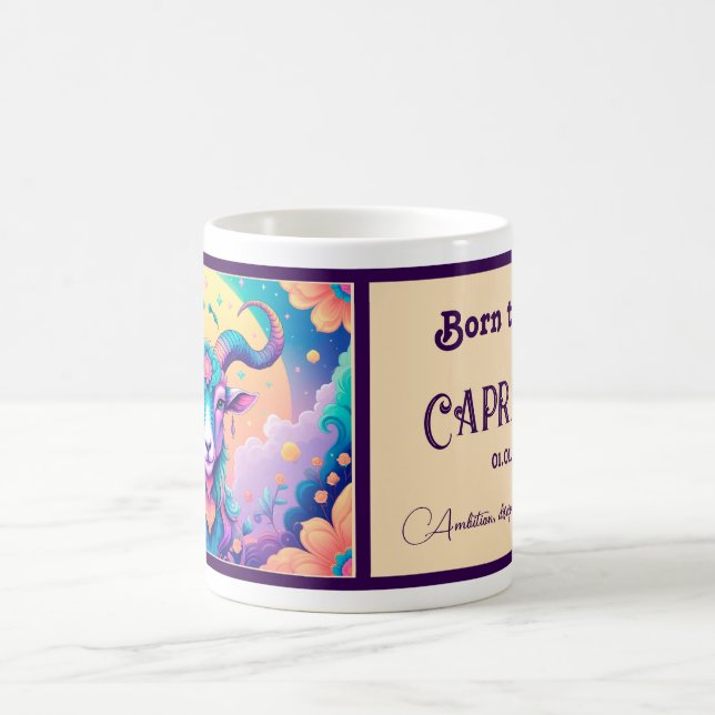 Caneca De Café Nascer de ser um Capricórnio (Centro)