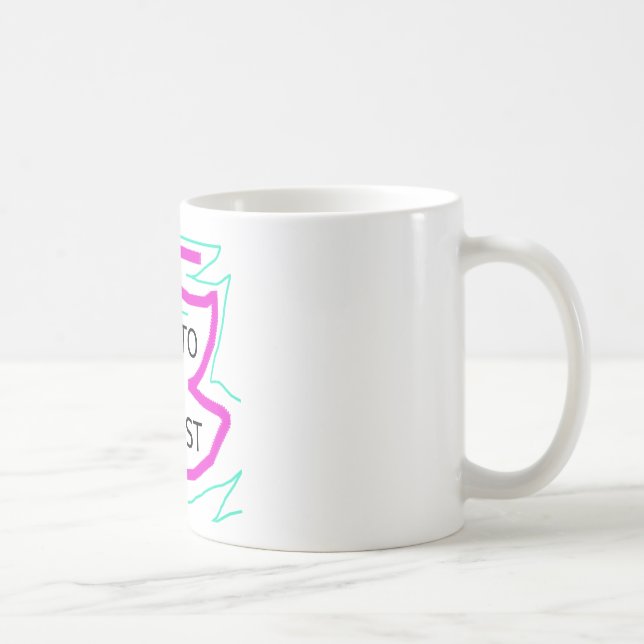 Caneca De Café Nascer de ser um ginasta (Direita)