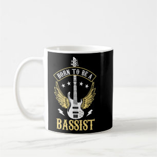 Caneca De Café Nascer De Ser Um Guitarrista De Bassos De Bassos
