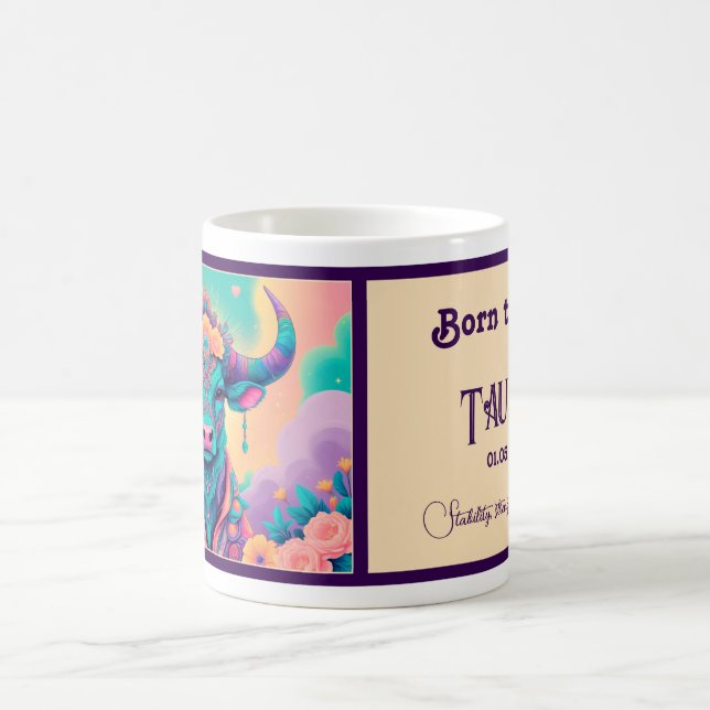 Caneca De Café Nascer de ser um Taurus (Centro)