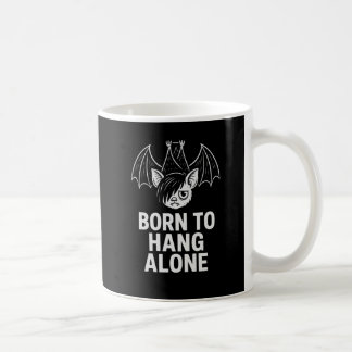Caneca De Café Nascer de travar sozinho - Emo Bat | antissocial