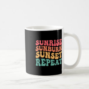 Caneca De Café Nascer do Sol Queimadura de Sol Pôr do Sol Repita