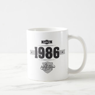 Caneca De Café Nascer em 1986 (Dark&Lightgrey)