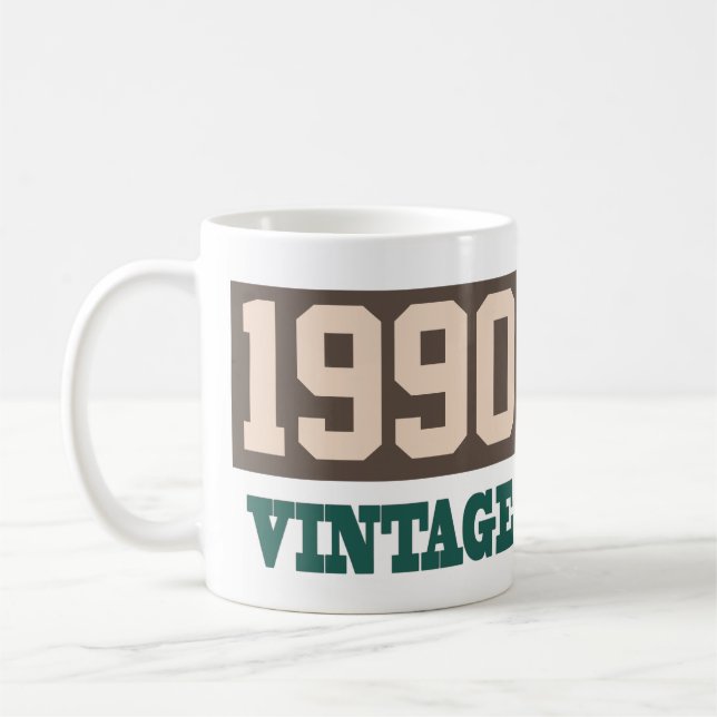 Caneca De Café Nascer em 1990 - Celebração de Aniversário (Esquerda)