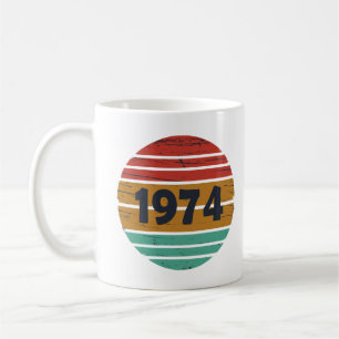 Caneca De Café Nascer em presente de aniversário de 1974