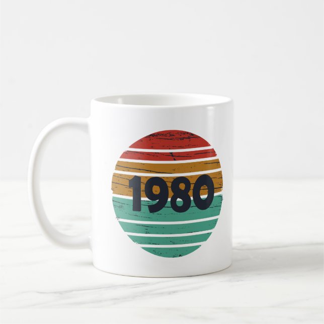Caneca De Café Nascer em presente de aniversário de 1980 (Esquerda)