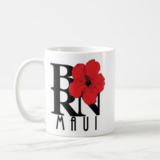 Caneca De Café NASCER Maui Red Hibiscus 11oz (Esquerda)