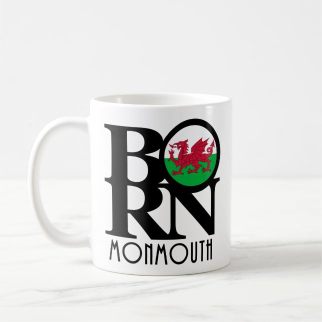 Caneca De Café NASCER Monmouth Wales 11oz (Esquerda)