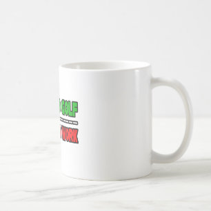 Caneca De Café Nascer Para Golfe... Forçado A Trabalhar
