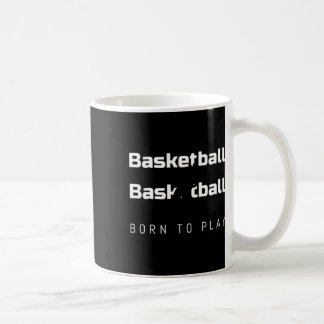 Caneca De Café Nascer Para Jogar Design Engraçado De Basquete Par