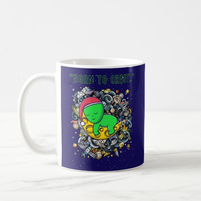 Caneca De Café nascer para órbita alienígena dormindo (Esquerda)