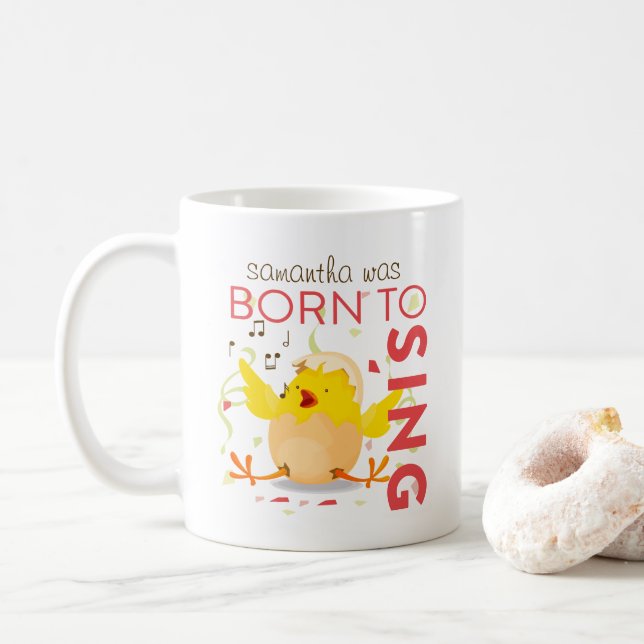 Caneca De Café Nascer Para Pintinho De Cing (Com Donut)