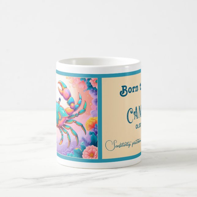Caneca De Café Nascer para ser um Cancer (Centro)