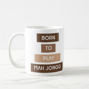 Caneca De Café Nascer Para Tocar Mah Jongg