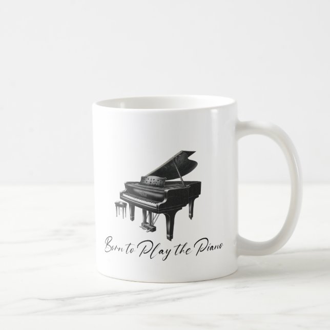 Caneca De Café Nascer para tocar o piano (Direita)