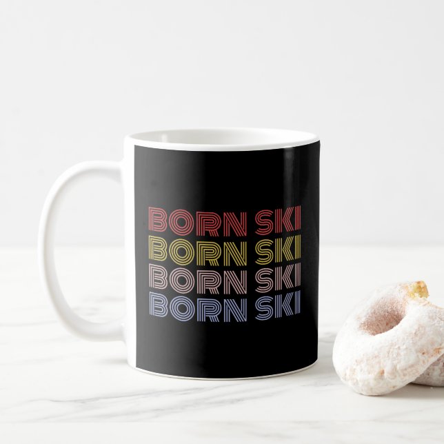 CANECA DE CAFÉ NASCER SKI MUG PARA AMANTES DE ESQUIAMENTO (Com Donut)