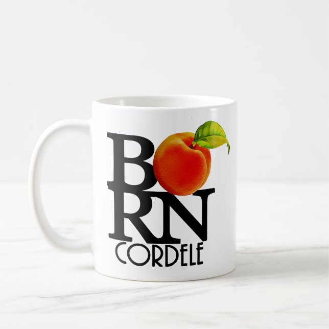 Caneca De Café NASCIDO Cordele Geórgia 11oz (Esquerda)