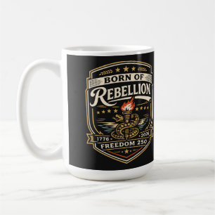 Caneca De Café Nascido da Liberdade Rebelde 250