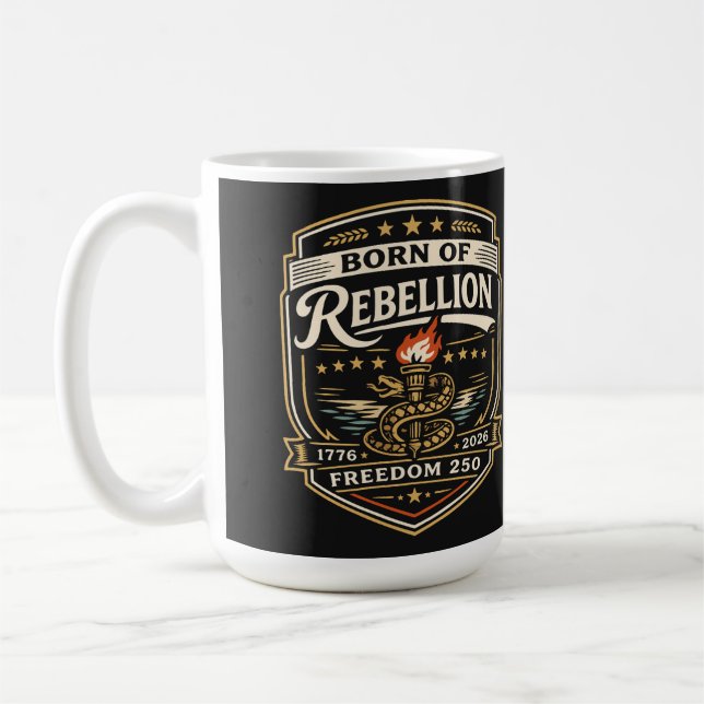 Caneca De Café Nascido da Liberdade Rebelde 250 (Esquerda)