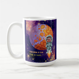 Caneca De Café Nascido das estrelas, astronauta