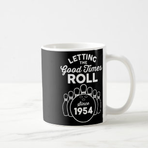 Caneca De Café Nascido em 1954 Idade do jogador de boliche 1954 A