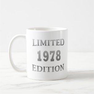 Caneca De Café Nascido em 1978 presente de aniversário moderno e