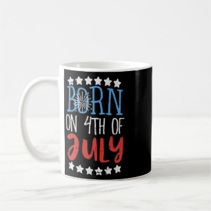 Caneca De Café Nascido em 4 de Julho Presente de Aniversário do D