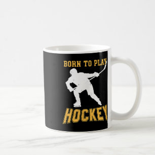Caneca De Café Nascido Para Jogar Presente Para Jogador De Hóquei