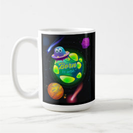 Caneca De Café Nascido para orbitar