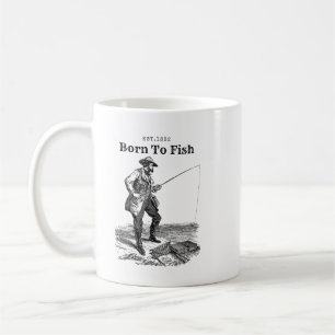 Caneca De Café Nascido para pescar