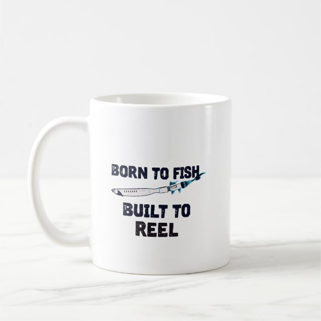 Caneca De Café Nascido para Pescar (Esquerda)