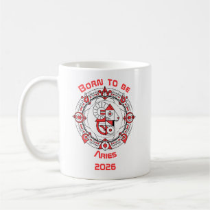 Caneca De Café Nascido para ser Áries