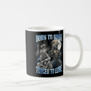 Caneca De Café Nascido Para Ser Corno Forçado A Ficar Na Borda Ho