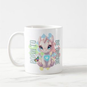 Caneca De Café Nascido para Ser Design de Dragão Único – Conscien