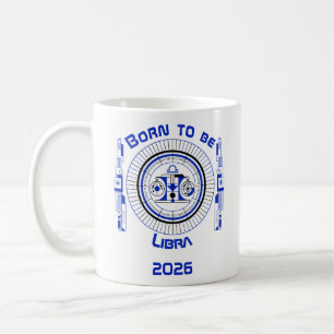 Caneca De Café Nascido para ser Libra