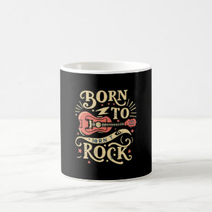 Caneca De Café Nascido para tocar guitarra elétrica