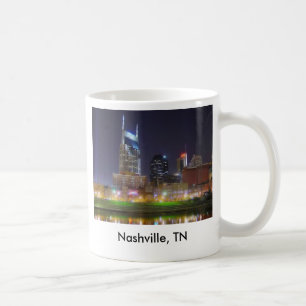 Caneca De Café Nashville, cidade EUA da música do TN