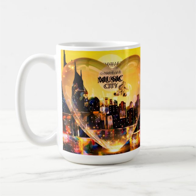 Caneca De Café Nashville É Cidade Da Música (Esquerda)