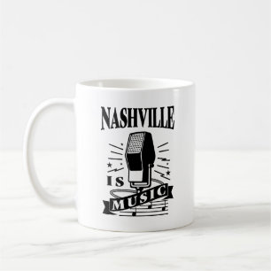 Caneca De Café Nashville é Música