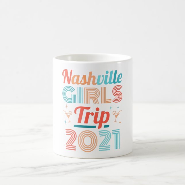 Caneca De Café Nashville Girls Trip 2021 Vacation Partying Women (Centro)