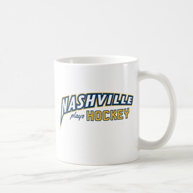 Caneca De Café Nashville Joga Hockey White Mug (Direita)