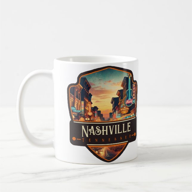 Caneca De Café Nashville, Tennessee | Antigo (Esquerda)