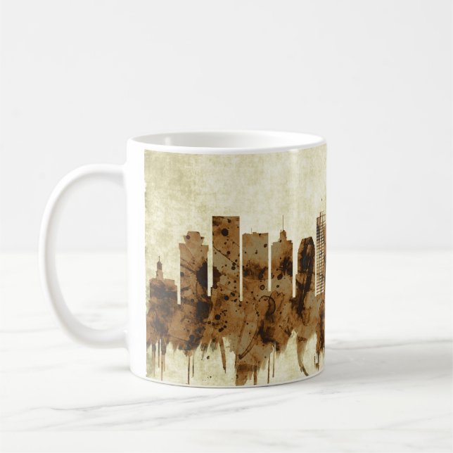 Caneca De Café Nashville Tennessee Cityscape (Esquerda)