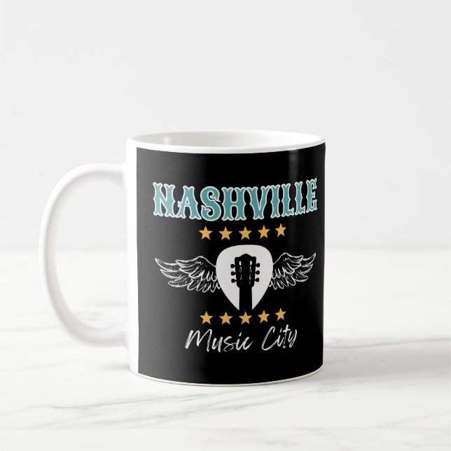 Caneca De Café Nashville, Tennessee, Souvenirs Country Fashion Mu (Esquerda)