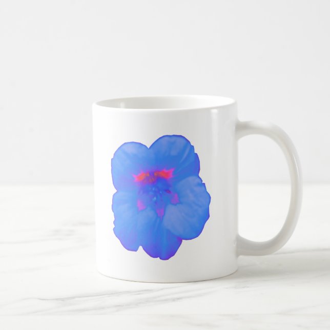 Caneca De Café Nasturtium Bright Blue Mug (Direita)