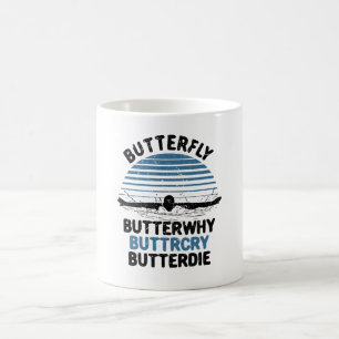 Caneca De Café Natação - Borboleta Butterfly