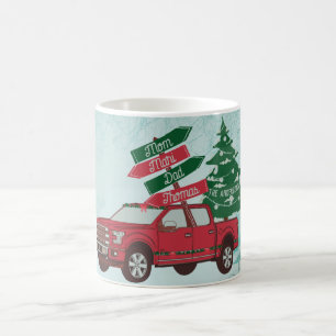 Caneca De Café Natais vintages exclusivos do nome da família de c