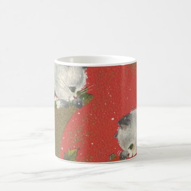 Caneca De Café Natais vintages Kittens Mug (Centro)