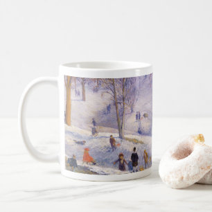 Caneca De Café Natais vintages, Sledding, Central Park Glackens